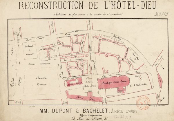 Rue d’Arcole en 1869