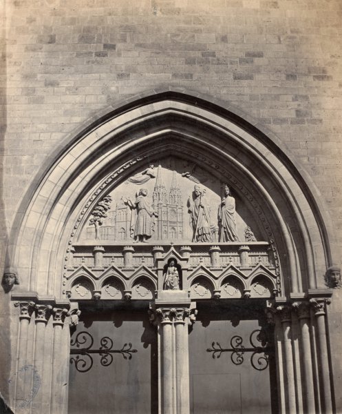 Saint-Jean-Baptiste de Belleville, tympan transept gauche